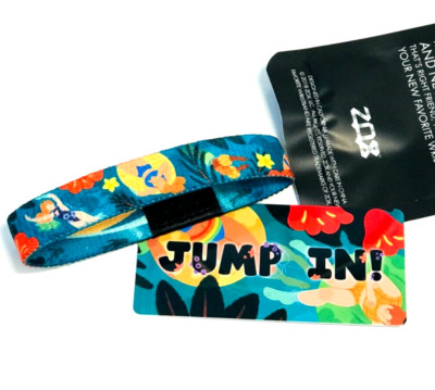 ZOX **JUMP IN** Blue BLOG Single medium Mys NIP Wristband w/Card