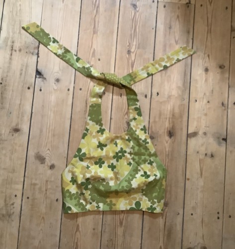 Halter Neck Top Made From Original Vintage 70s Pattern Size XS/S Groovy Hippy - Picture 2 of 5