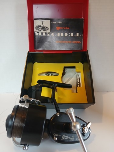Manico Vintage Per Mitchell 300/400 – Pomello In Legno, Estremità Crimpata – Nuovo Altro, Pezzo Di Ricambio