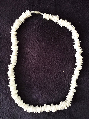 Necklace--Oval White Shell--16in. Long | eBay