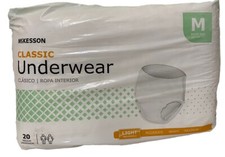 4 PKs McKesson Adult Disposable Pull On Up Underwear Diapers M Light Absorb 80Ct