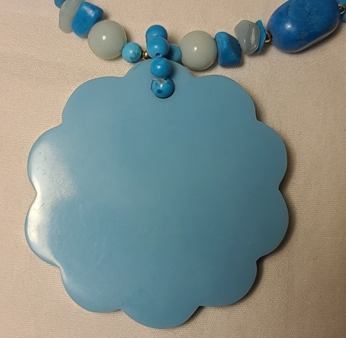Lee Sands Howlite Gänseblümchen Blumenmuster halslos & Ohrring Set!!! - Bild 5 von 6