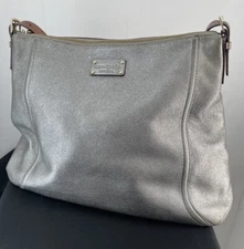 Kate Spade Metallic Silver Hobo handbag