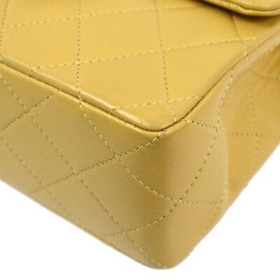 Chanel Beige Lambskin Mini Classic Square Flap Handbag 17 181900