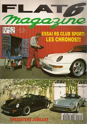 FLAT 6 52 PORSCHE 993 CARRERA RS 3.8 CLUBSPORT 911 SPEEDSTER 914/6 911 S 2.4 TAR
