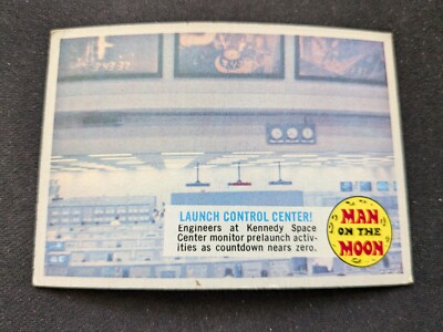 1969 Topps Man On The Moon Card # 35A Launch Control Center (VG/EX)