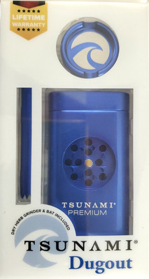 TSUNAMI PREMIUM MAGNETIC DUGOUT  GRINDER *USA* Blue