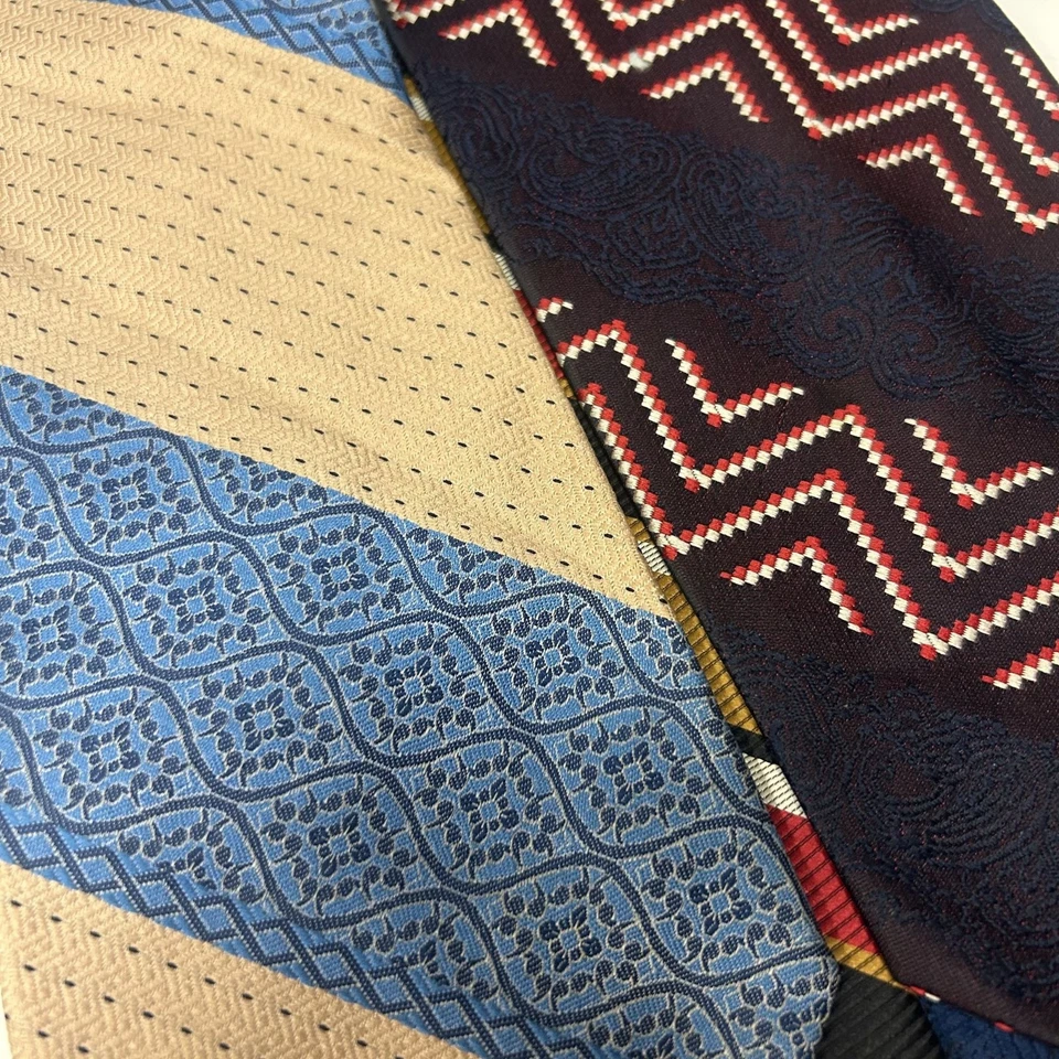 4 piezas Corbatas De Colección Años 70 DISCO Pimp LOTE RAYAS MoD RETRO Anchas TEXTURADAS Corbatas para Cuello Foto 4 de 4