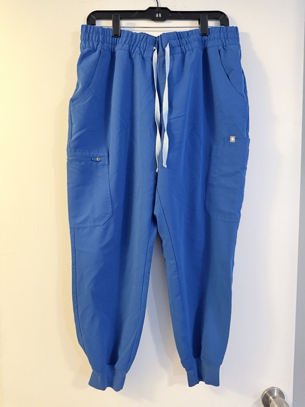 Women’s Figs Scrubs Large Petite Pant & XL Top - Royal  Blue - READ DESCRIPTION