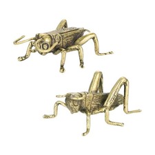 2Pcs Brass Sculpture Copper Statue Ornament A...