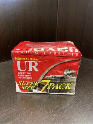 Maxell Audio Cassette Tapes Normal Bias UR Super Size 5 Pack