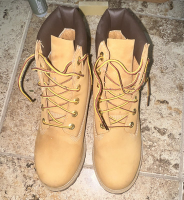 Timberland Men's Wheat Leather Lace-Up Ankle Work Boots Round Toe US 7