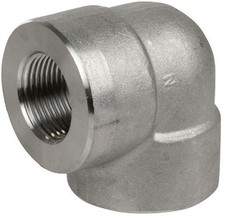 3/4" 3000# NPT Thread End 90-Degree Elbow F304/L Stainless Steel Pipe Fitting