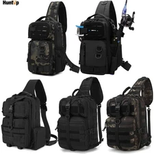 Military Tactical Chest Sling Bag Molle Large Outdoor Fishing Shoulder Backpack