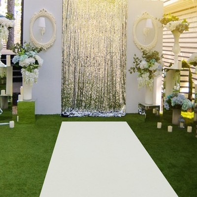 Wedding Party Ceremony Prom Event Decor 33*3 ft White Carpet Aisle Runner Rug