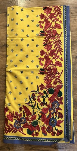 Williams Sonoma Bee Tablecloth French Country Provence Yellow Red Blue