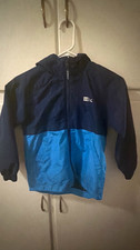 Eddie Bauer Boys Blue/Navy Colorblock Full Zip Windbreaker Jacket S