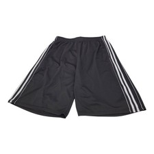 Real Essentials Black with White Stripes Athletic Shorts Pockets Tie Waist 2XL