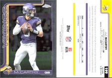 JJ McCarthy 2025 Topps Chrome Minnesota Vikings