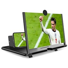 12-Inch Smartphone Screen Magnifier - 3D HD Foldable Stand, Adjustable Angle