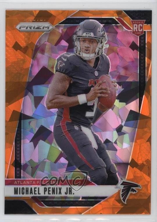 2024 Panini Prizm Rookies Orange Ice Prizm Michael Penix Jr #378 Rookie RC
