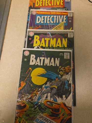 Silver Age 12 Cent Batman 184, 204 And Detective 340, 351 Comic Lot