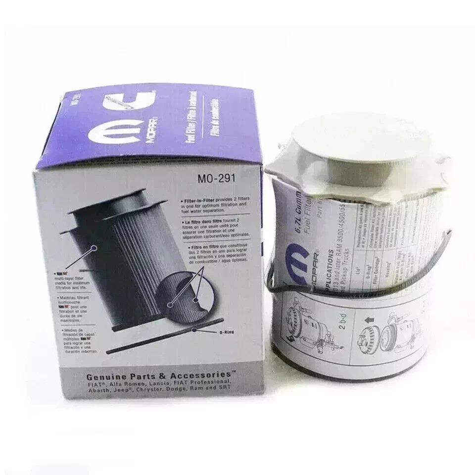 2013-2018 RAM 2500 3500 4500 5500 6.7L DIESEL OIL FUEL FILTER MOPAR OEM KIT. thumbnail 2