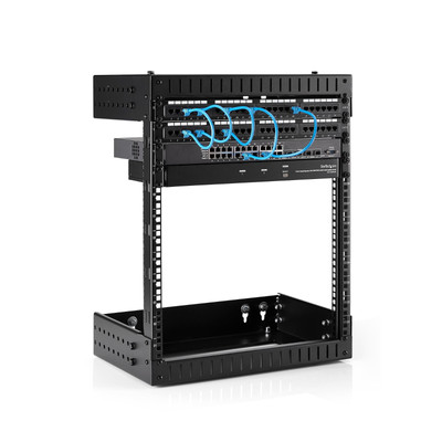 Startech.Com 2-Post 12U Heavy-Duty Wall Mount Network Rack, 19'' Open Frame Serve
