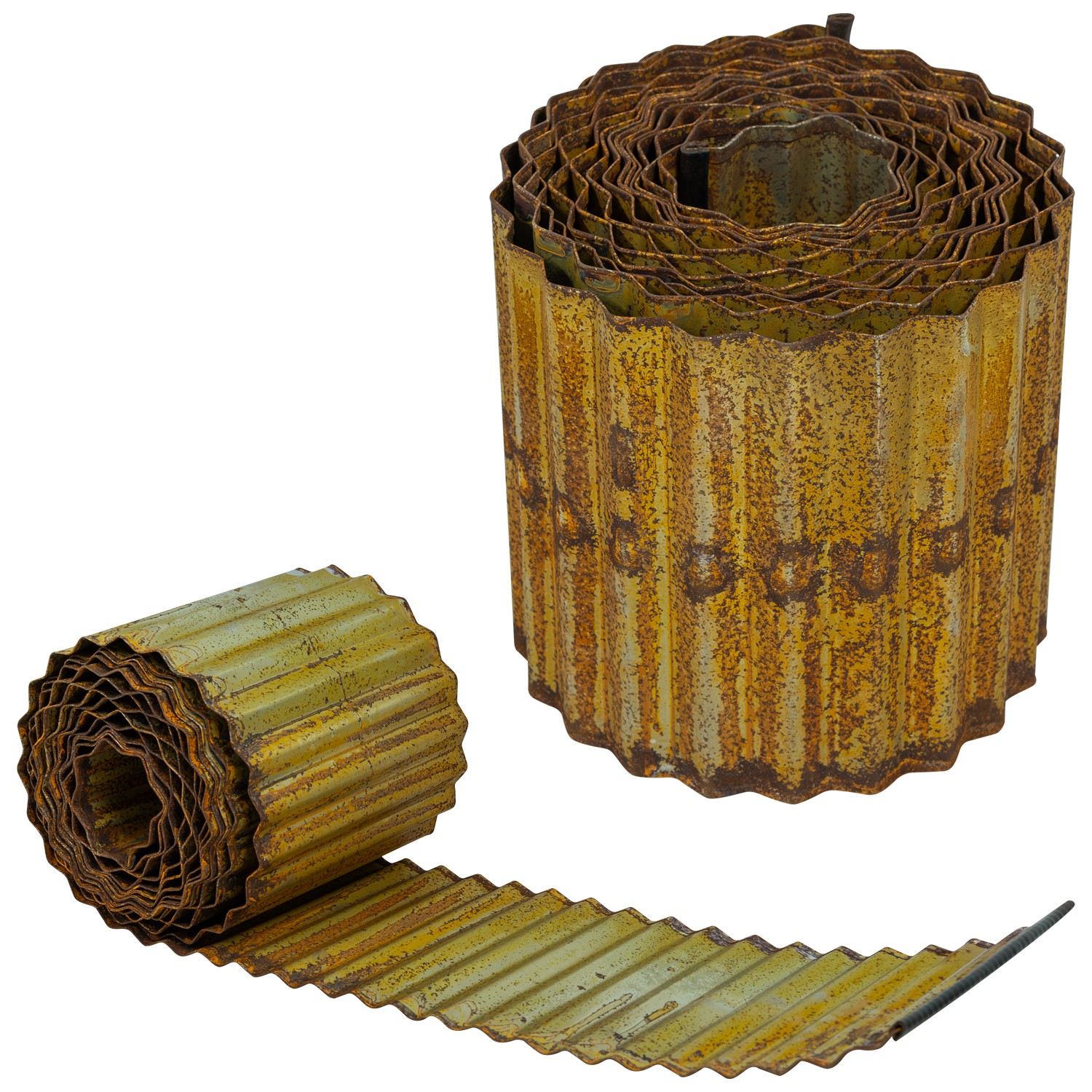 Metal Garden Border Edging 5m x 16.5cm Decorative Rusted Finish for Lawn/Pathway
