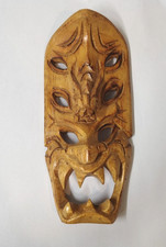 Indonesian Hand Carved Face Mask great condition man cave bar tiki