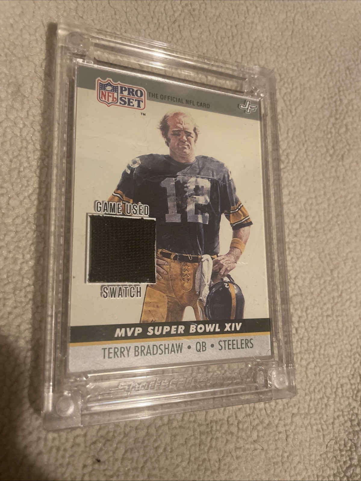 Terry Bradshaw GAME USED JERSEY Card 2024 JERSEY FUSION PITTSBURGH STEELERS HOF