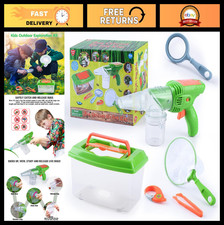 Outdoor Bug Catcher Kit for Kids 3-8, Vacuum, Habitat Case, Net Magnifier