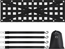 Heavy Duty Tailgate Net Truck Bed Cargo Net Durable 4 Adjustable for Truck,Trail