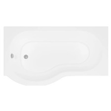 Modern Bathroom P Shaped Bath & Panel, 1500 x 850 x 415mm, Left Hand
