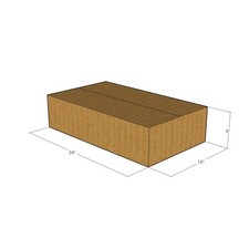 5 24x14x6 Kraft Brown Corrugated Shipping Boxes 32 ECT Single-Wall New