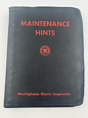 VINTAGE Westinghouse Electric Maintenance Hints Book- Softcover Spiral Reference