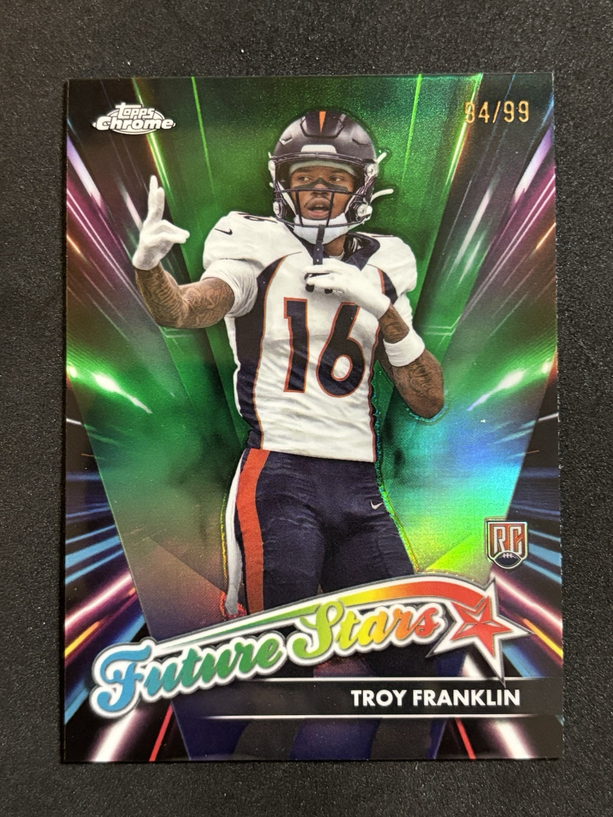 Troy Franklin Topps Chrome Future Stars #FS11 Green Refractor