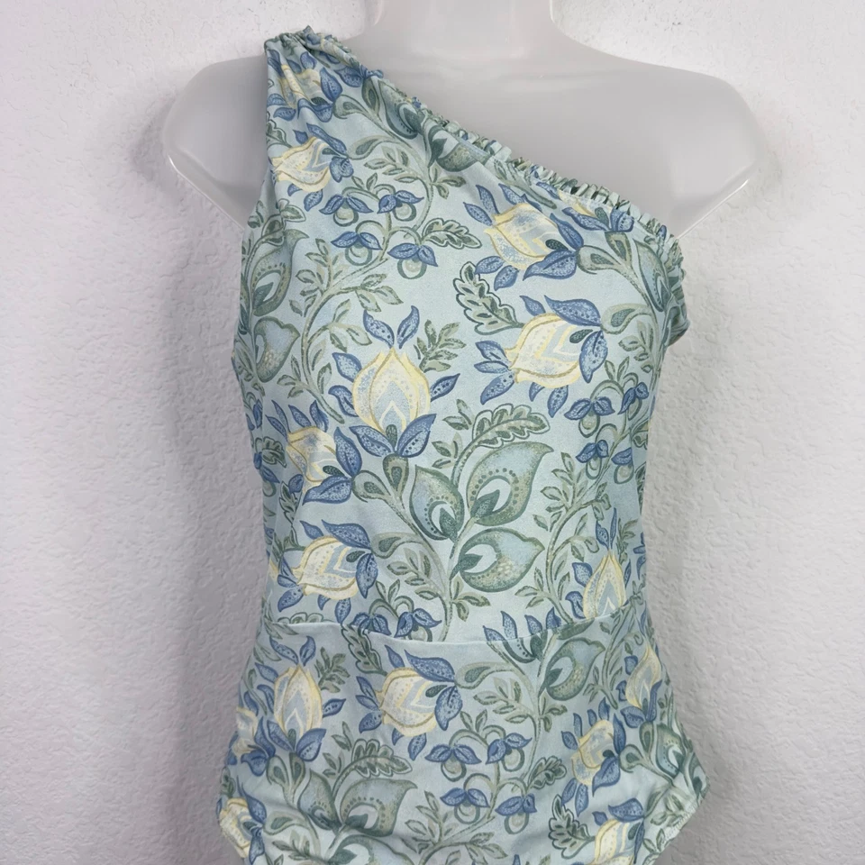 Summersalt One Piece Swimsuit Womens 12 One Shoulder Floral Cottagecore Beach - Image 3 of 4