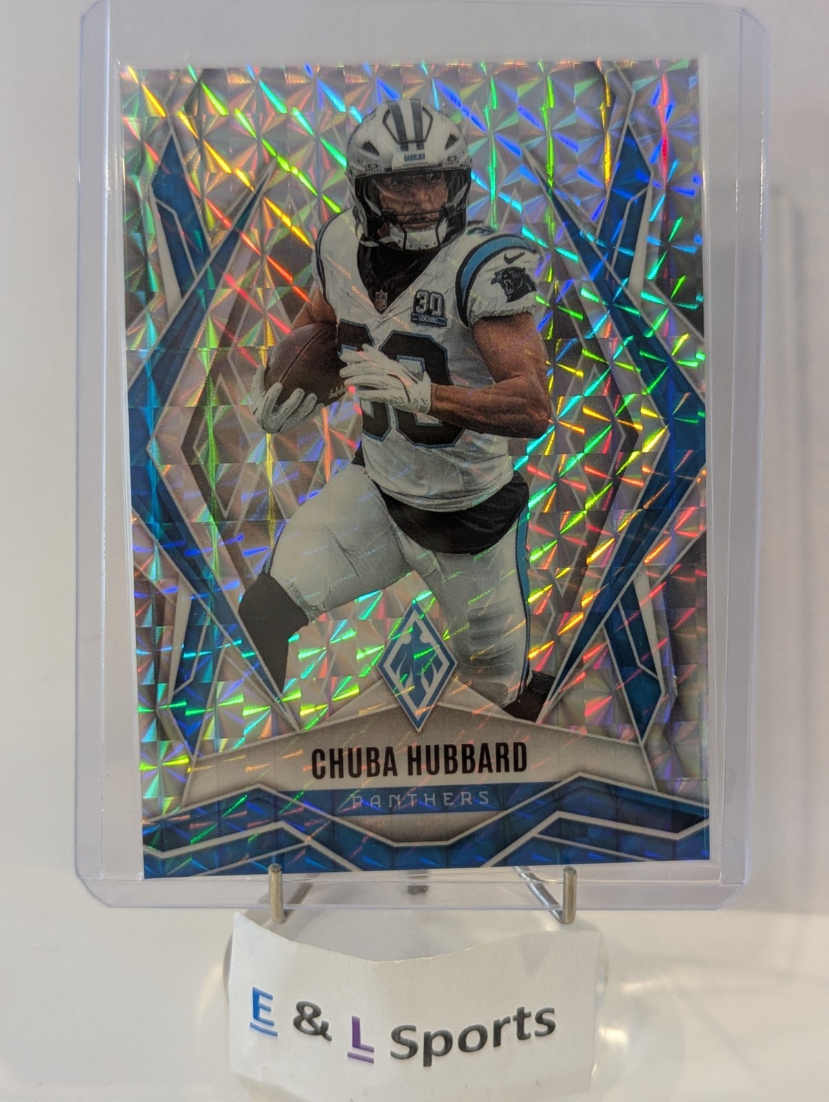 2025 Panini Phoenix - Chuba Hubbard #75 Silver Pyramids Prizm