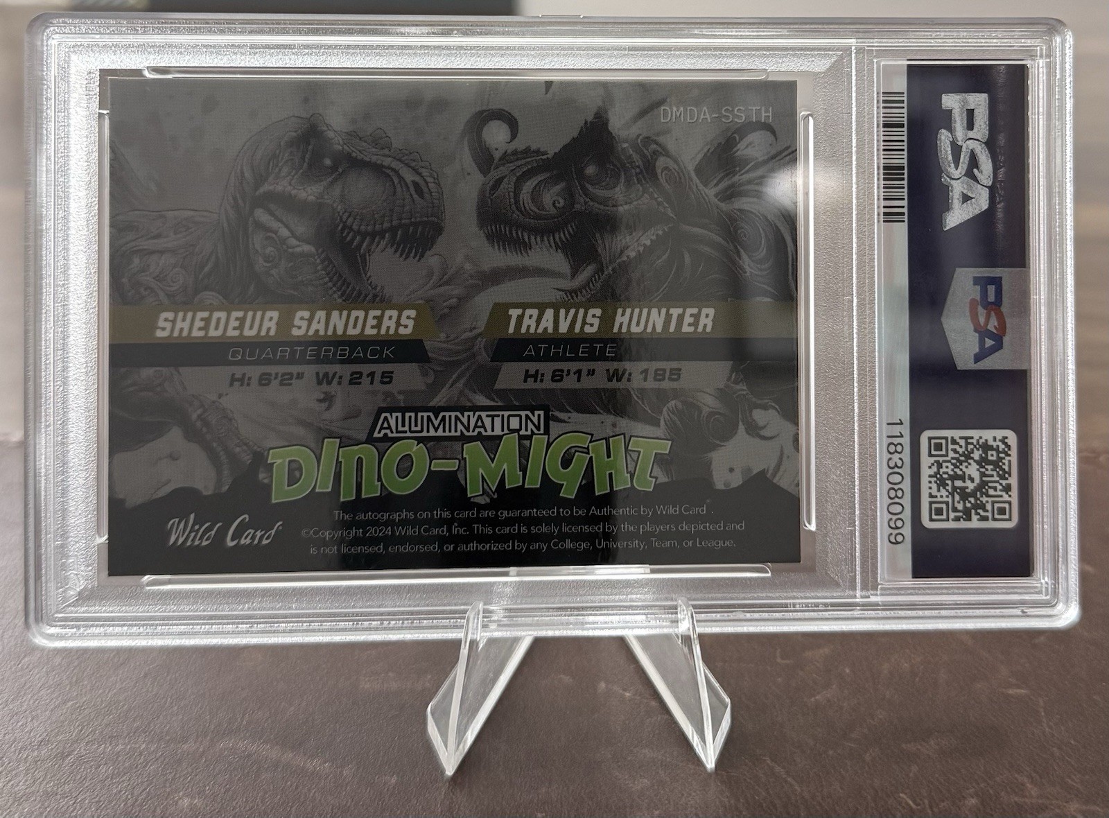 2024 Wild Card Dual Autographs Travis Hunter, Shedeur Sanders 1/1 🔴 Pop1 PSA 8 view 2