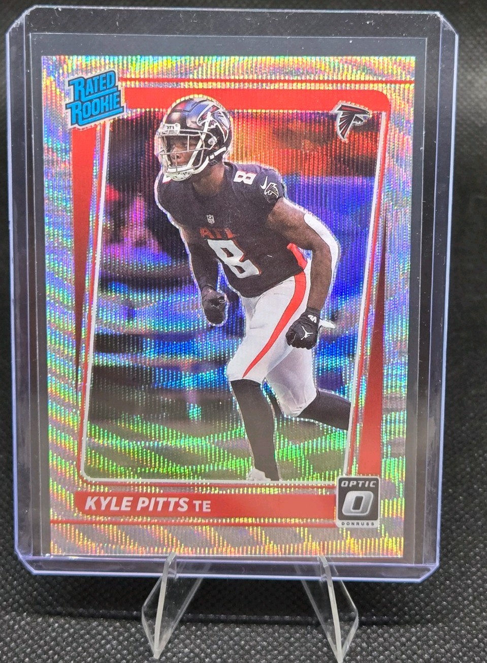 2021 OPTIC PREMIUM BOX SET WAVE PRIZM #211 KYLE PITTS RC /299 FALCONS QTY