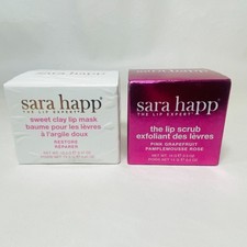 Lot of 2 Sara Happ The Lip Expert Lip Scrub 0.5 oz and LIp Mask 0.47 oz NIB