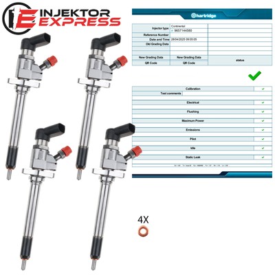 4x 9657144580 Einspritzdüse C-Max S-max Mondeo Galaxy 2,0 TDCI VDO 5WS40156