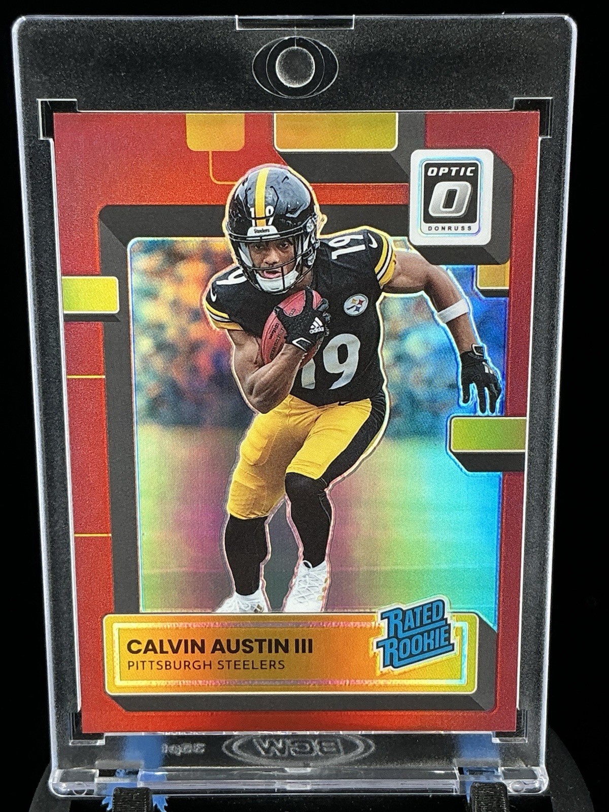 2022 Donruss Optic Calvin Austin III Red Prizm Rated Rookie /99 #236 Steelers