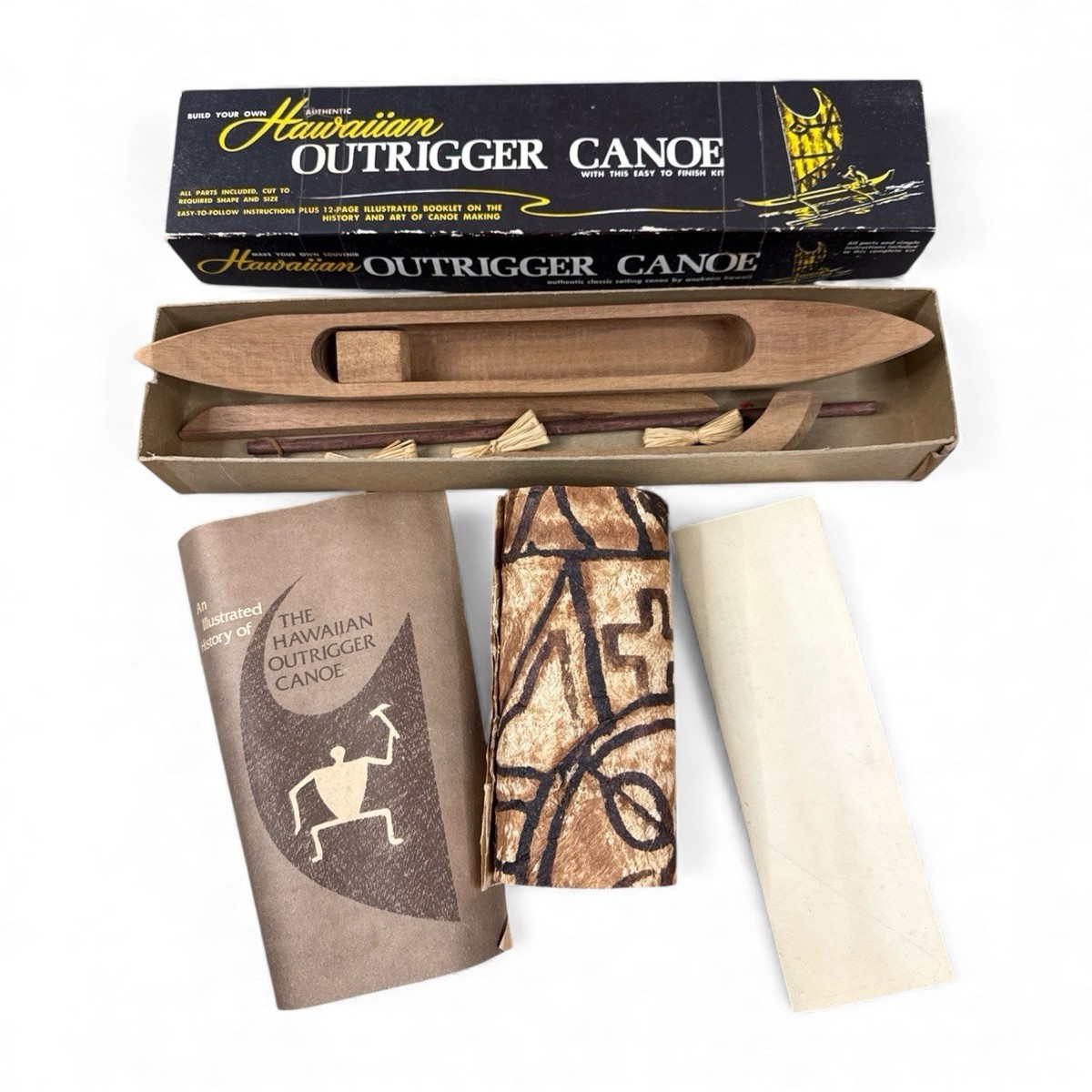 Authentic Hawaiian Outrigger Canoe Wooden Model Kit Anekona