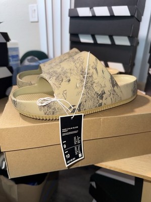Nike Calm Slide Print Parachute Beige Anthracite Men's Comfort Sandals Size 9 