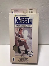 Jobst for Men Compression Thigh High Socks 30-40 mmhg Khaki Small 115404