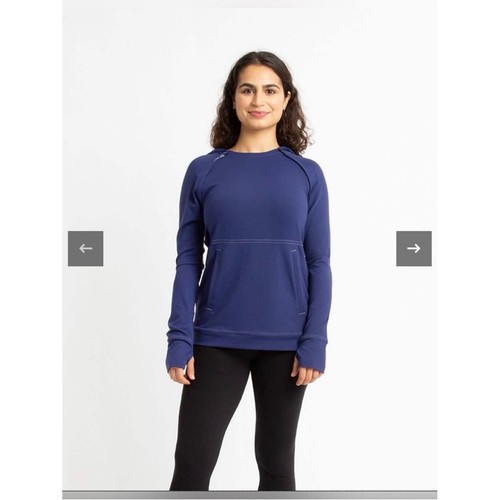 Care + Wear X Oscar de la Renta Blue Hoodie Chest Port Access Size Medium