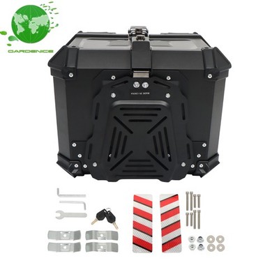 Motorcycle Rear Tour Box Top Case with Security Lock Helmet Case Waterproof 45L