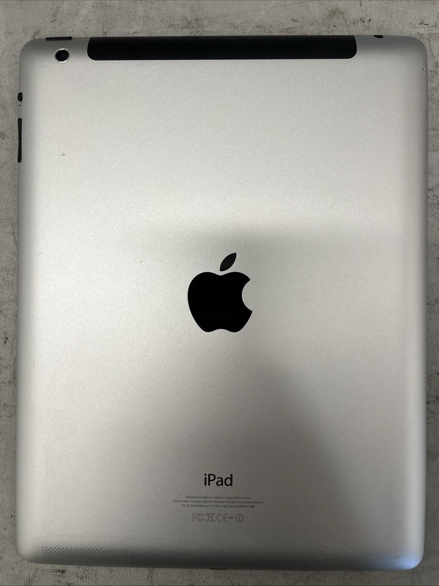 Black iPad 4th Gen Verizon WiFi+Cellular 16GB With 92% Battery